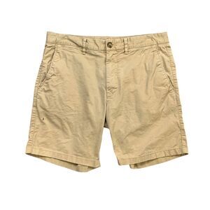 Bonobos Shorts Mens 32 Scone Flat Front Mid Rise Cotton Blend Performance Chino